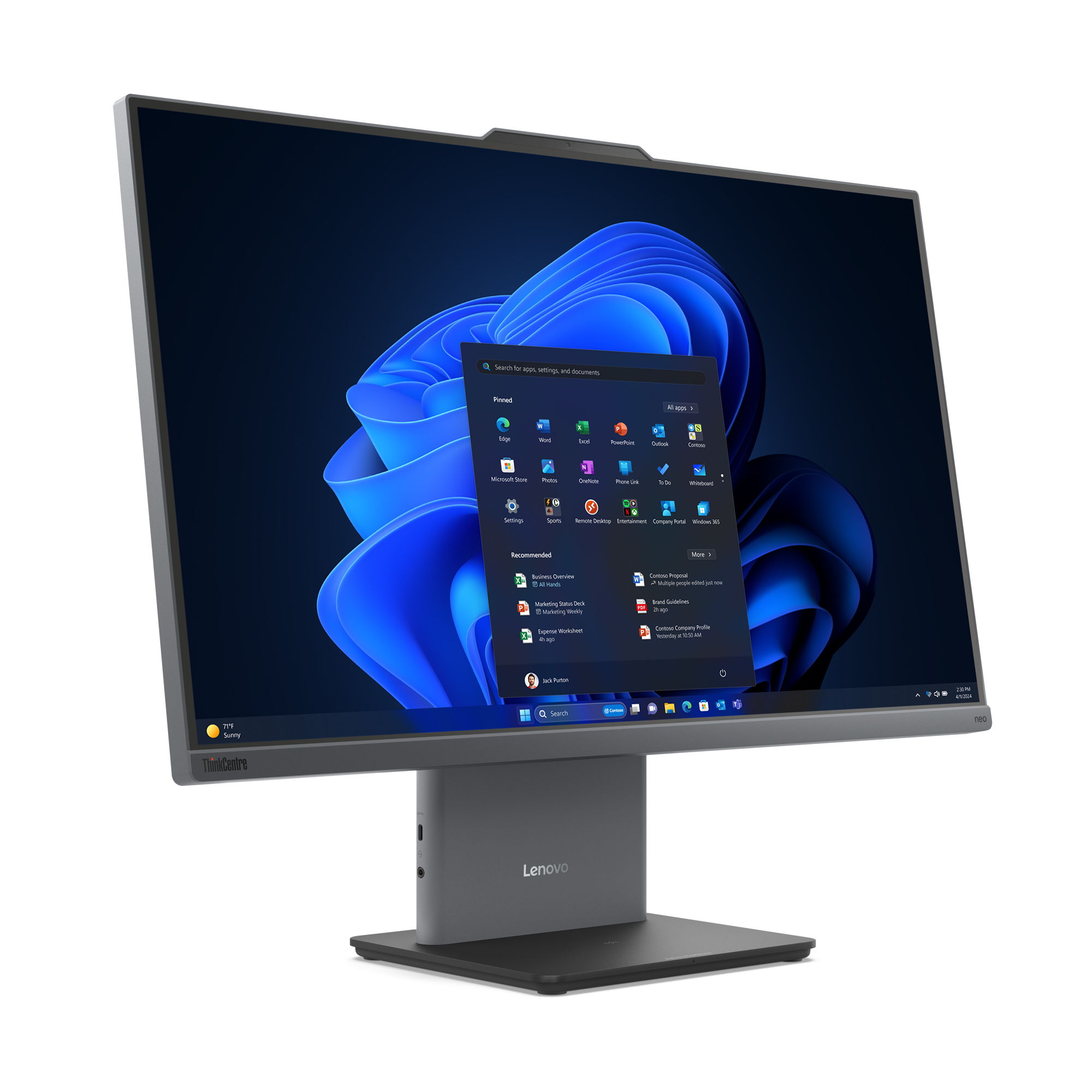 LENOVO THINKCENTRE NEO 50A 27 GEN 5, Core i7 13620H (13th Gen), 8GB DDR5, 512GB SSD, 27-inch FHD Model Number: (12SA000CUM) - Image 3